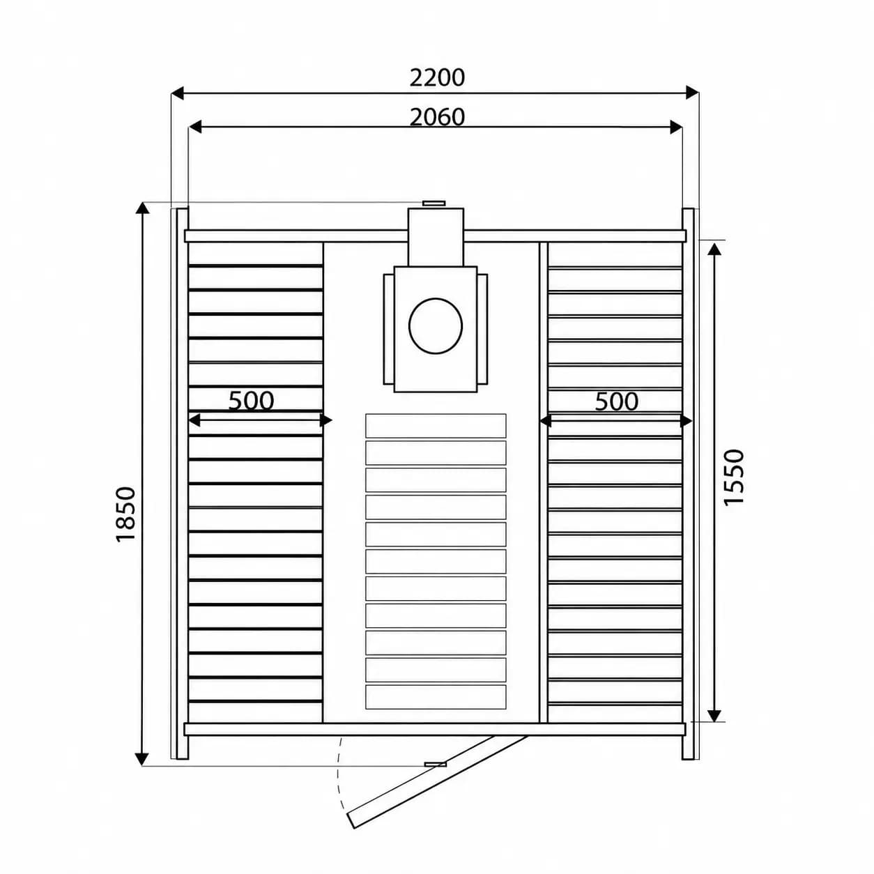 Sauna Barrel Compact 180