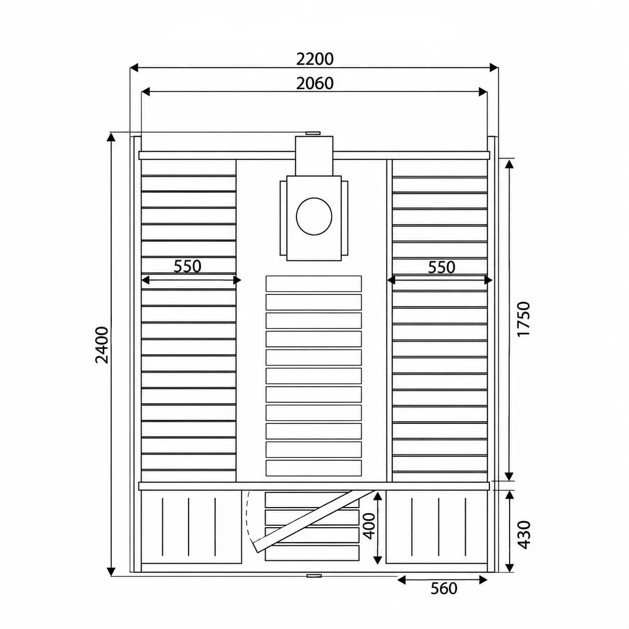 Sauna Quadro Classic 240